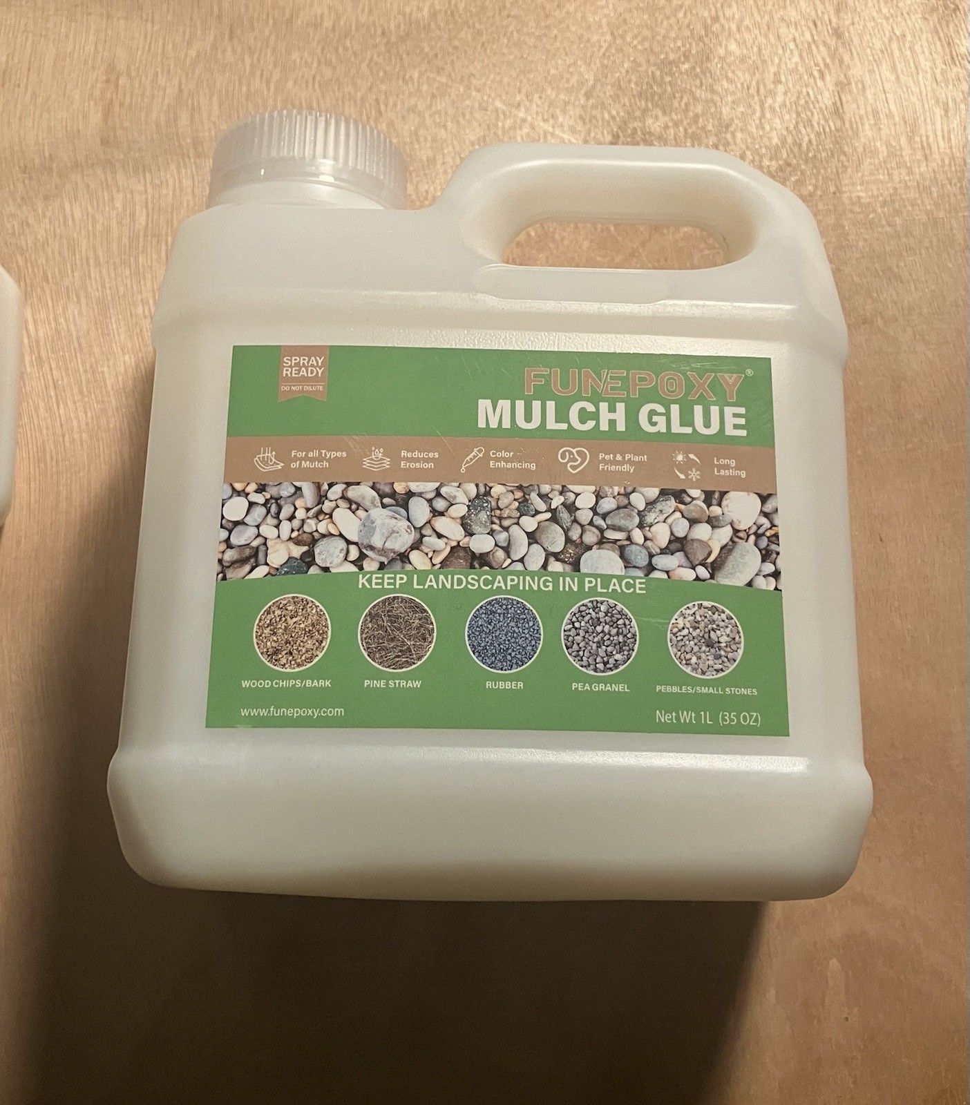 35oz Fast Drying Mulch Glue Outdoor Use Gravel Rock Landscape Hold Safe To Kids