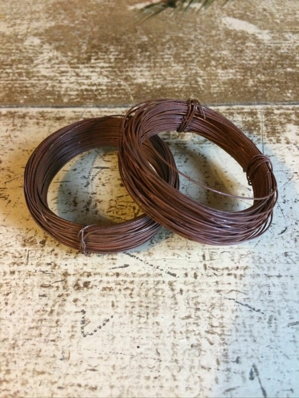 3 Rolls 24 Gauge Primitive Rust Rusty Tin Wire 150ft Holiday Craft Supplies