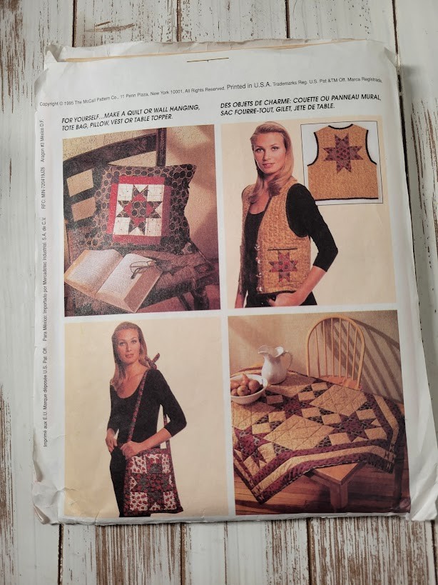 McCall’s Crafts Quilt Sewing Pattern 8143 – Vintage 1990s Pattern Uncut