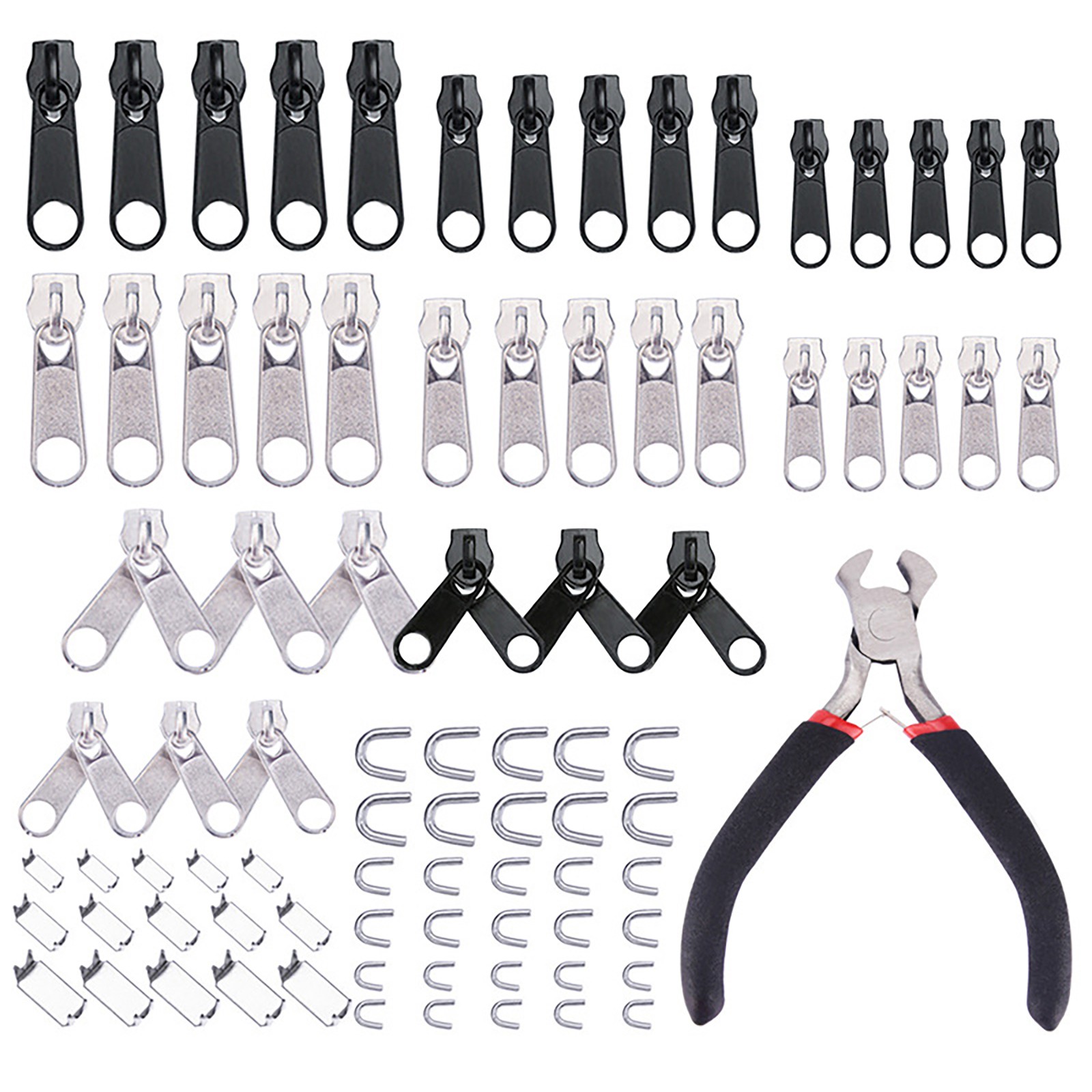 85Pcs Fix Zipper Zip Slider Repair Instant DIY Kit Removable Rescue Replacement