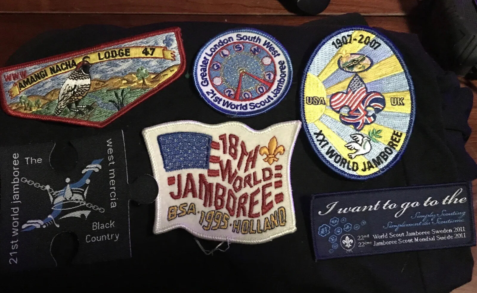 World Jamboree Scout Patch Lot – 6 Patches – Multiple Years – New