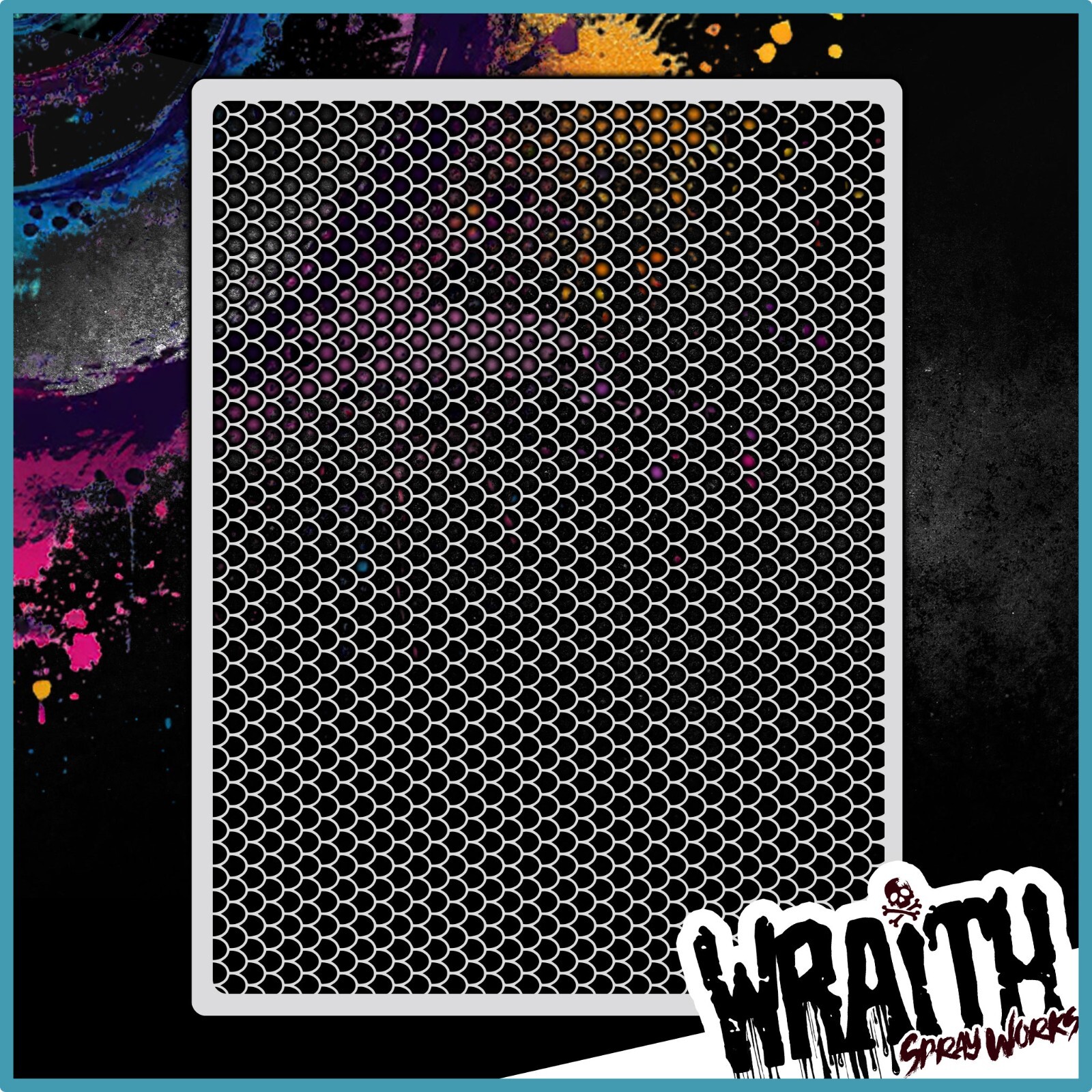 Fish Scales #3 – Reusable Airbrush Stencil Template