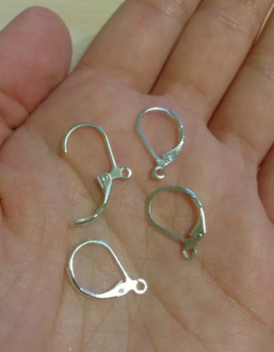 100 Pcs 925 Sterling Silver Earring Hooks Beads For Jewelry Making Ear Wires Set