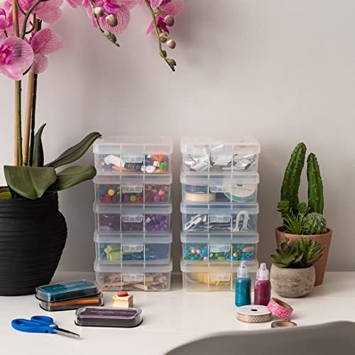 Clear Storage Cases, 10-Pack, |Made in USA|, Plastic Bead 10 – Pack Small