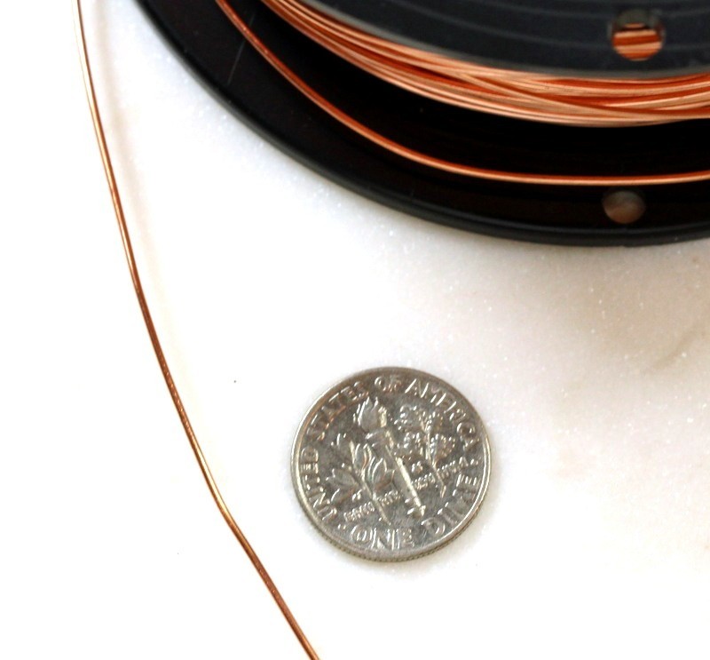 Copper Wire, 20 Gauge ROUND Dead Soft, Copper Jewelry Wire, 20 Feet, 02