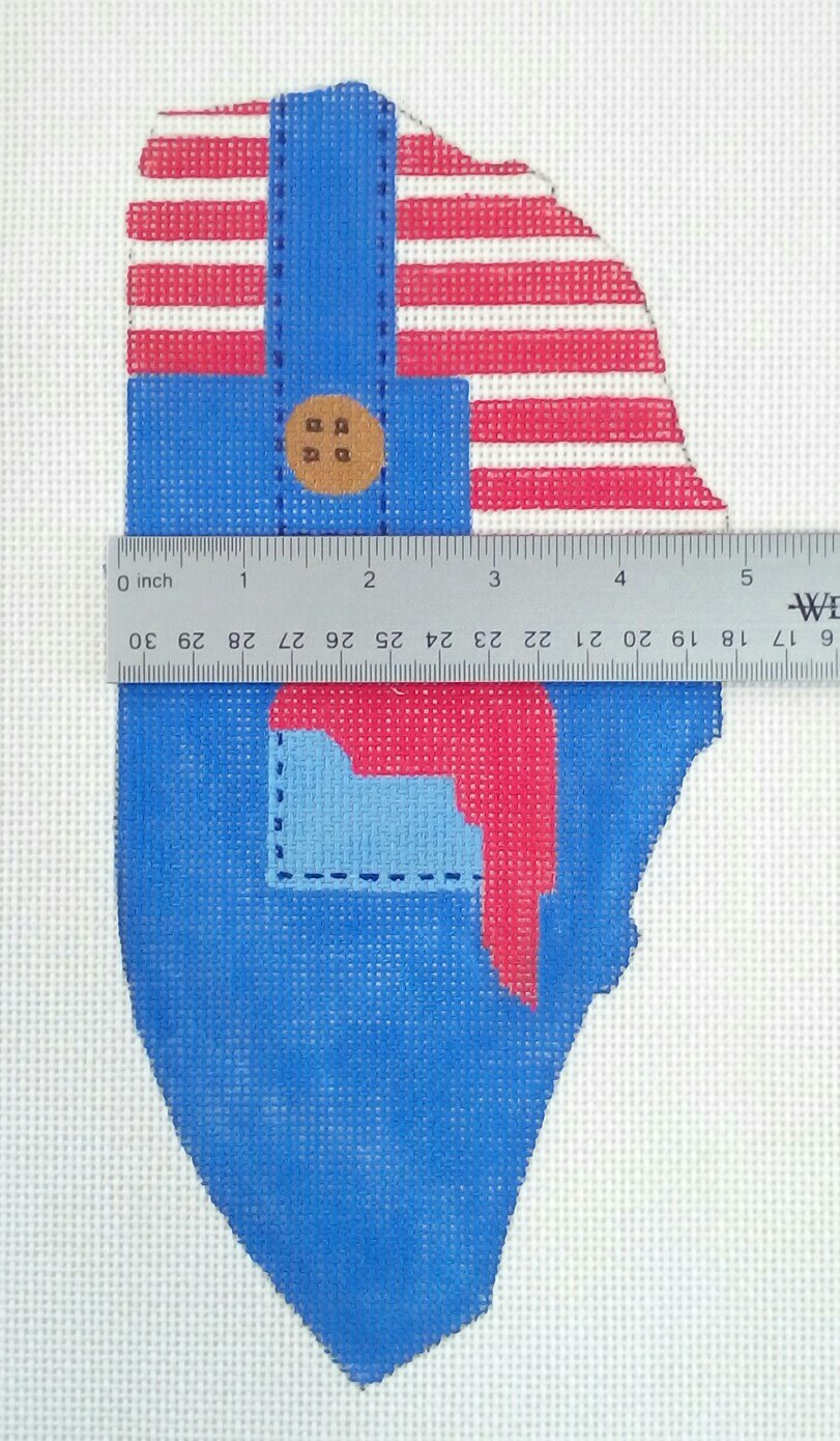 DEE ROSS needlepoint HP handpaint PLAYFUL BEAR #801 canvas torso parts 13mesh