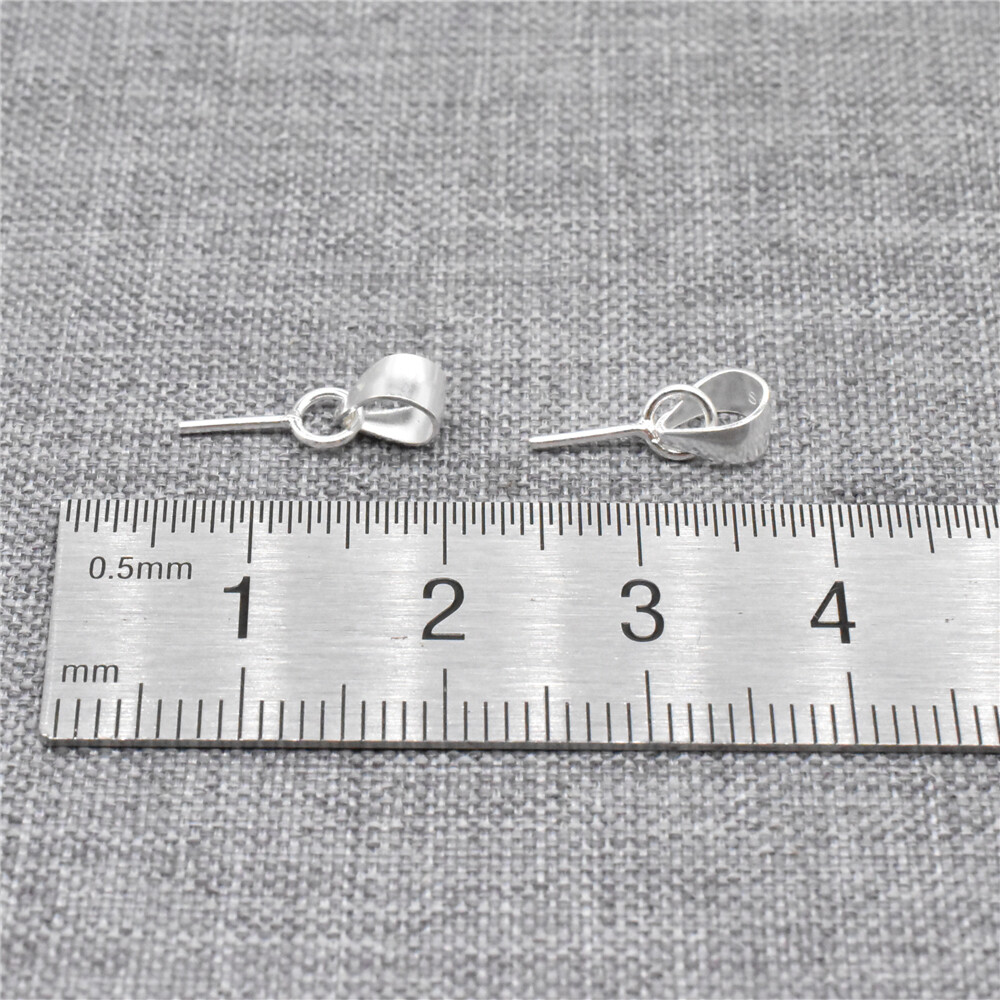 10 Sterling Silver Plain Bails with Eyepin 925 Silver Eye Pin Drops 10×0.7mm