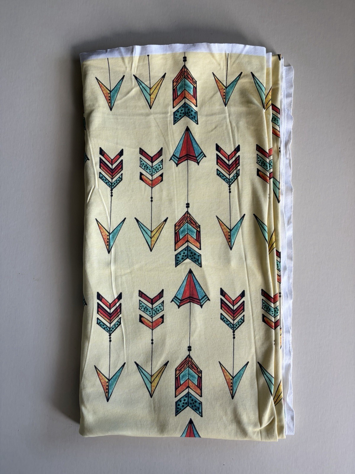 Spoonflower Organic Cotton Knit Custom Design Arrow Fabric 100 Inch Solid Piece