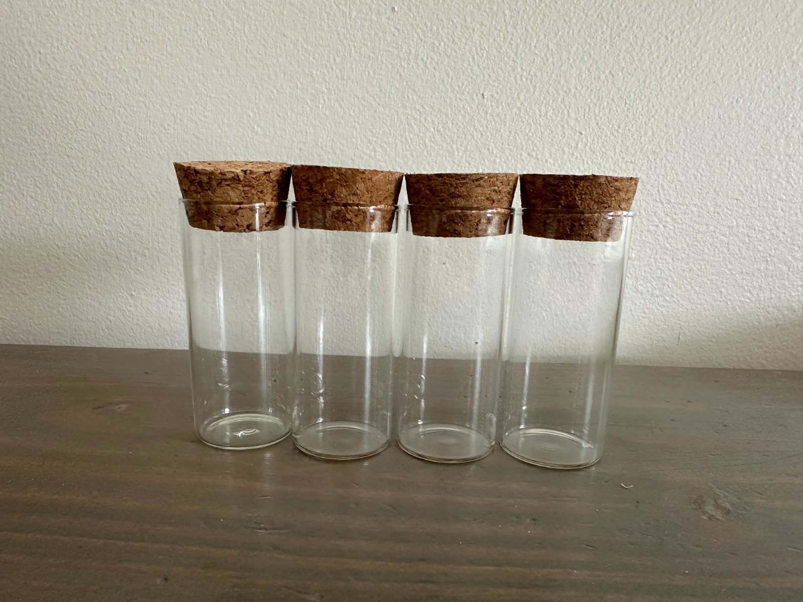 10 Pcs 30ML Empty Transparent Bottle Clear Glass Bottles Vials With Cork