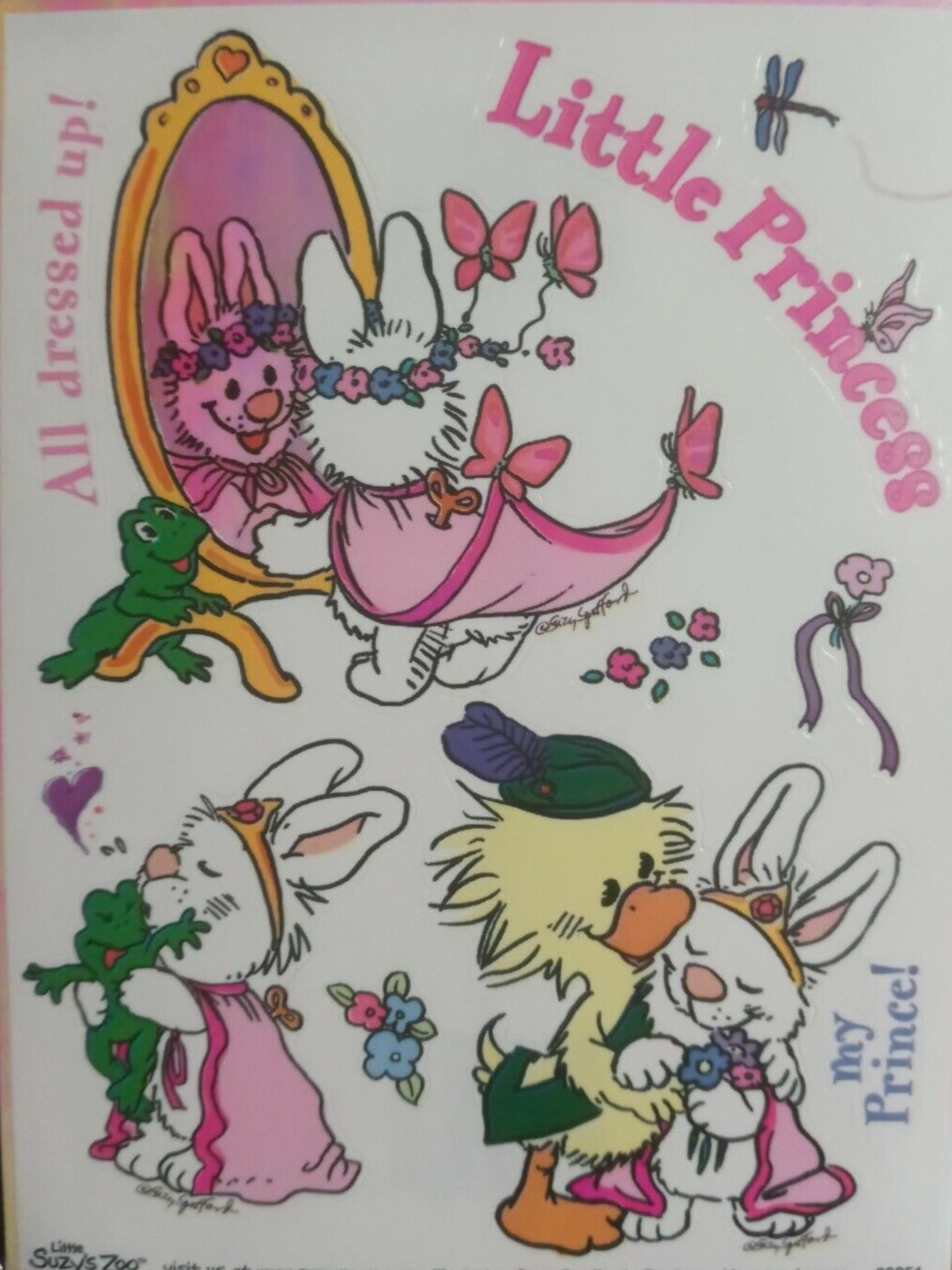 SUZY’S ZOO “LITTLE PRINCESS” IRIDESCENT STICKER SHEET #90051