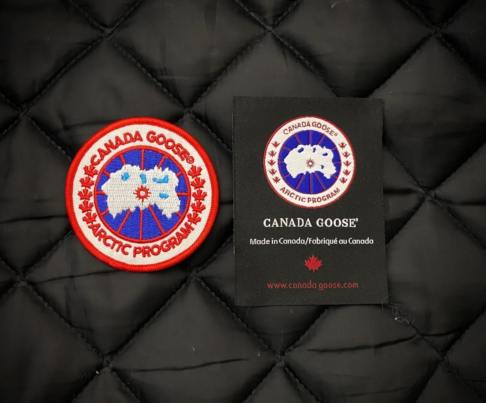 (2-Pack) Iron On / Sew On 2.5” Canada Goose Replacement Patch / Black Label Tag