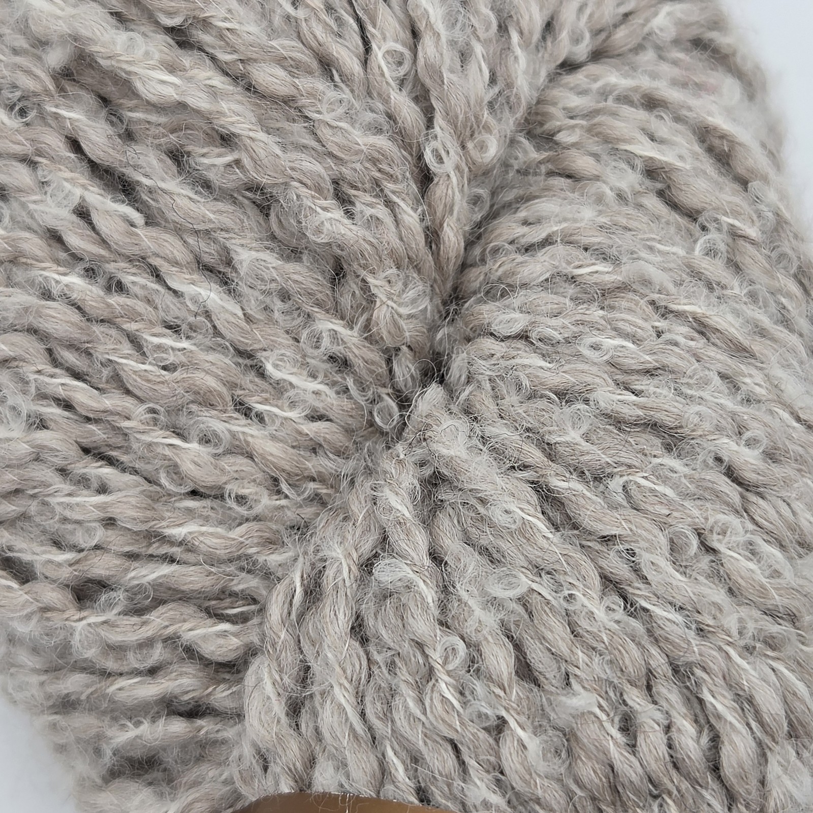 Sol Alpaca Yarn Silver Wind Textured Boucle Bulky 100g Gray Blend Skein Discont