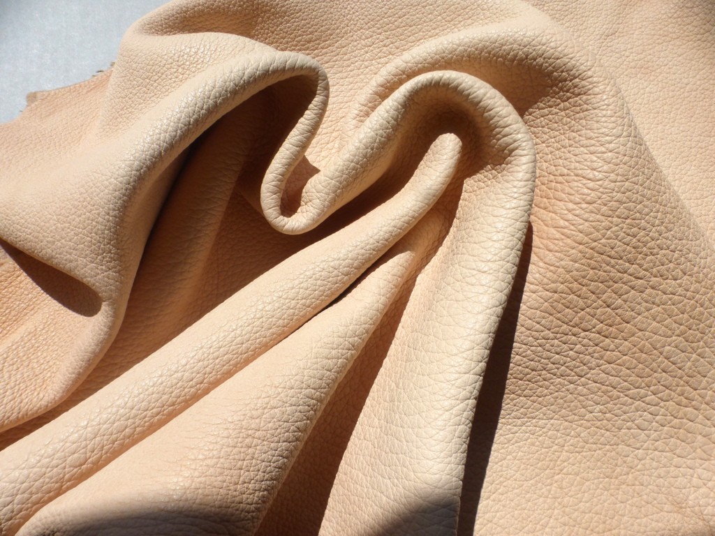 calfskin leather XL hide Cream Veg Tanned very thick and grainy full bodied soft