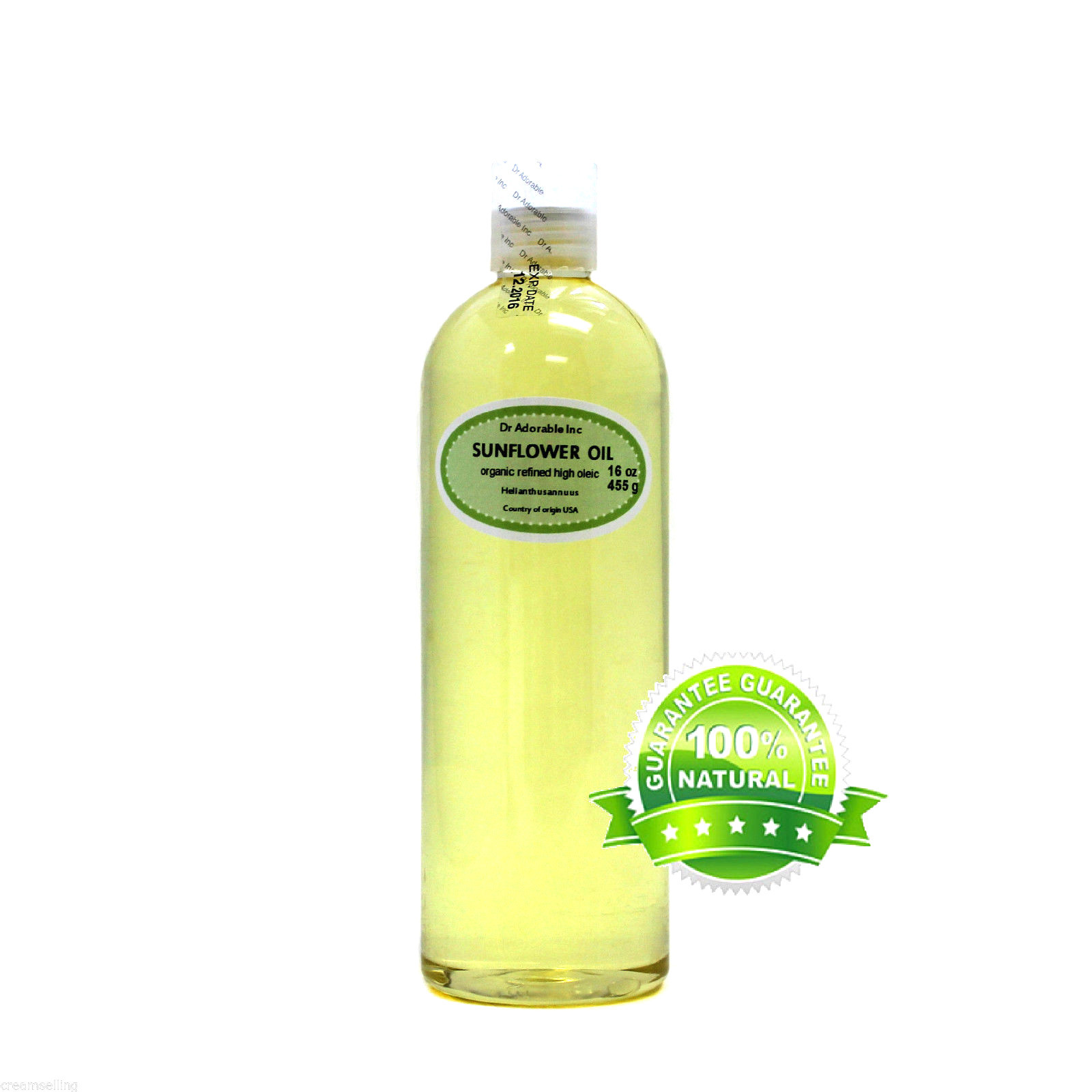 SUNFLOWER OIL REFINED BY DR.ADORABLE ORGANIC 100%PURE COLD PRESSED 2oz-UP TO 7LB