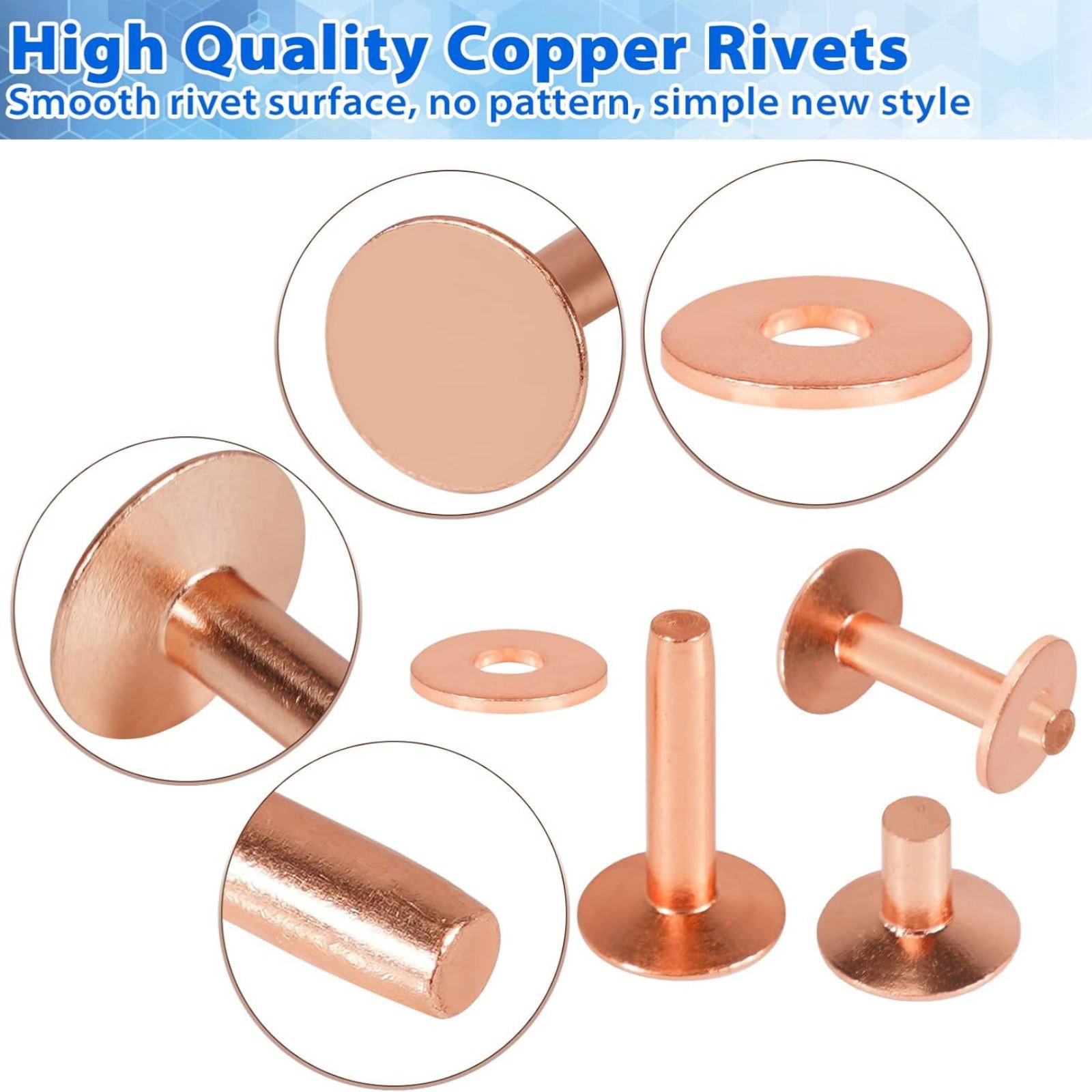 77set/pack Brand New 2-size #9 Copper Rivets Leather Craft Product Accessories