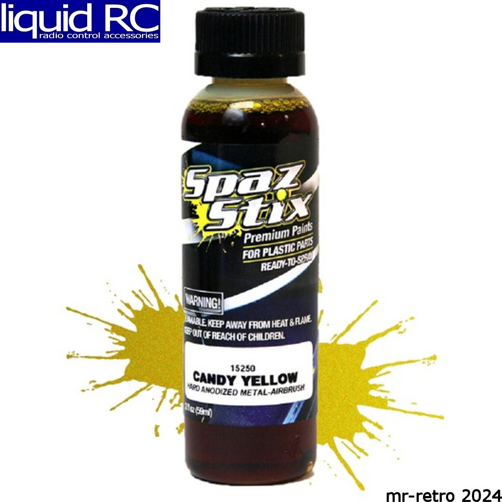 Spaz Stix 15250 Candy Yellow Airbrush Ready Paint 2oz Bottle
