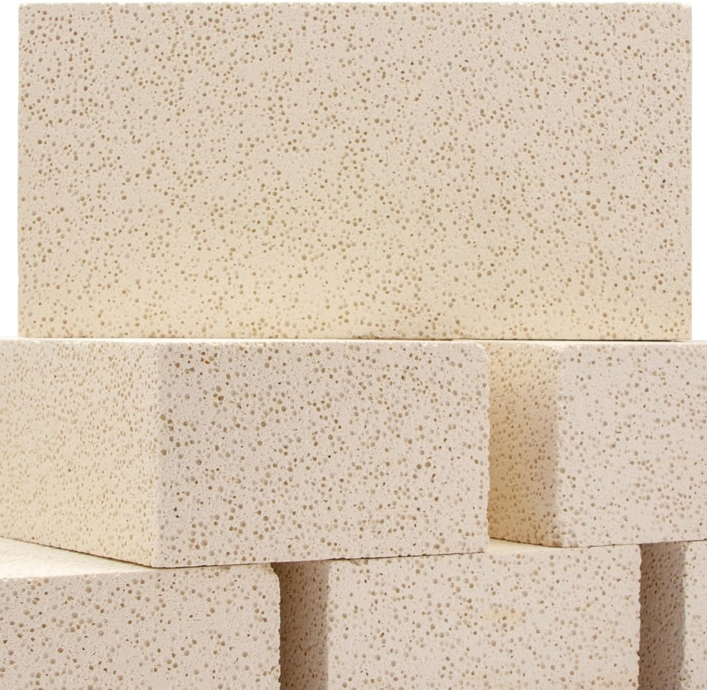6 Pieces Insulating Fire Brick for Ovens, Kilns, Blacksmith, Fireplaces, Forges