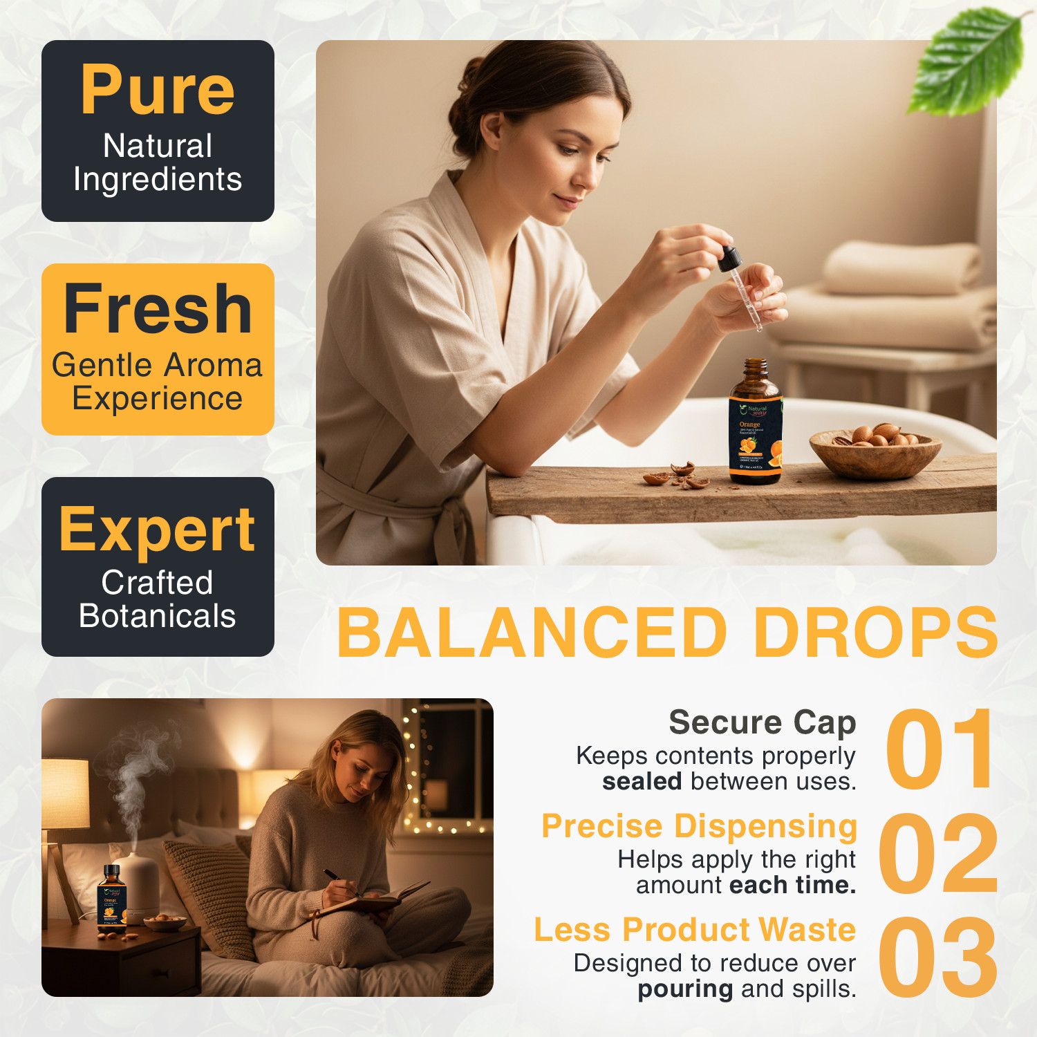 Natural Way Orange Essential oil 4 Fl Oz (120 ml)
