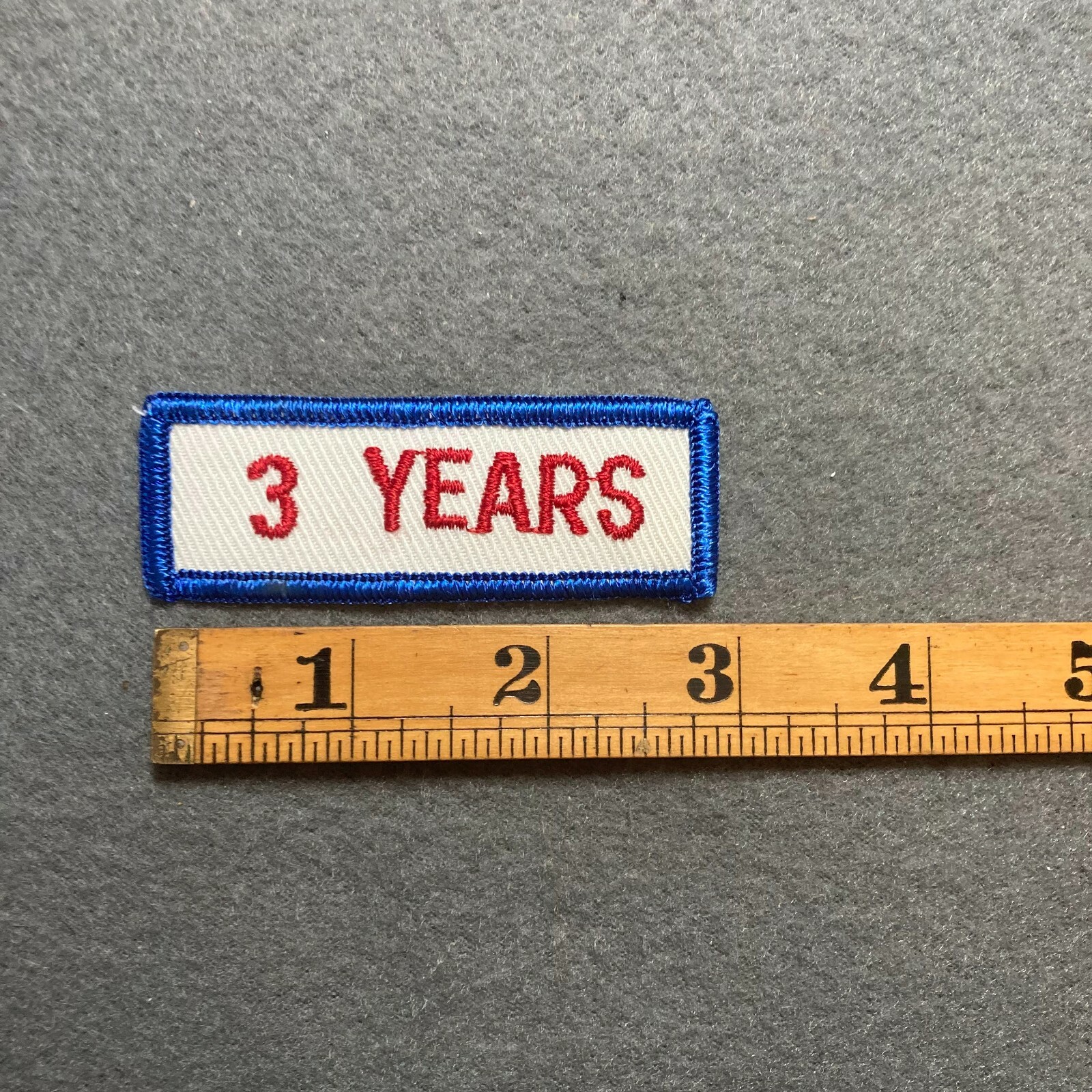 3 Years Tab Patch Red White Blue I0