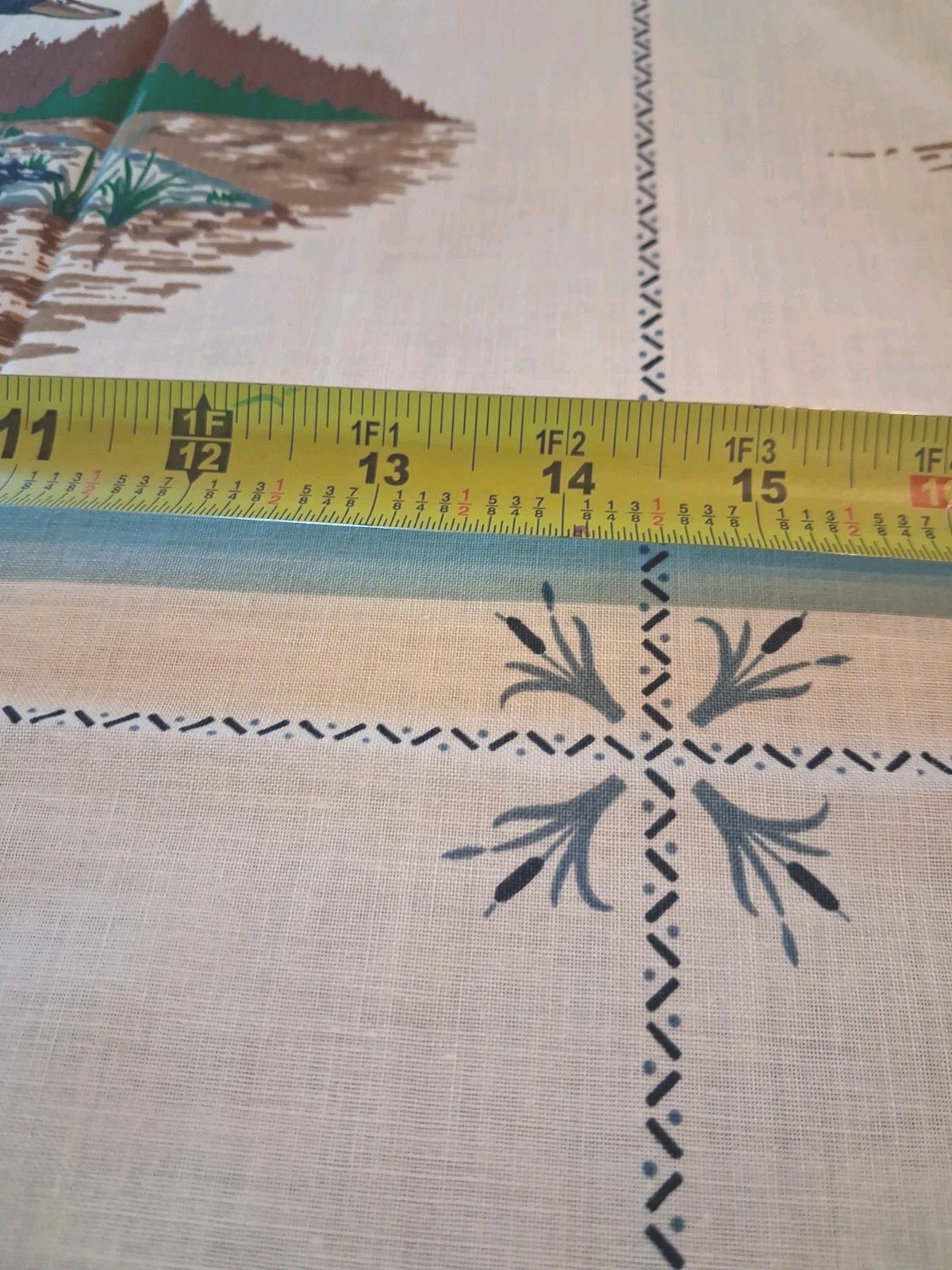Vintage Cranston VIP Wild Ducks Fabric Panel 12 Squares Cotton 1.33 Yds Cabin
