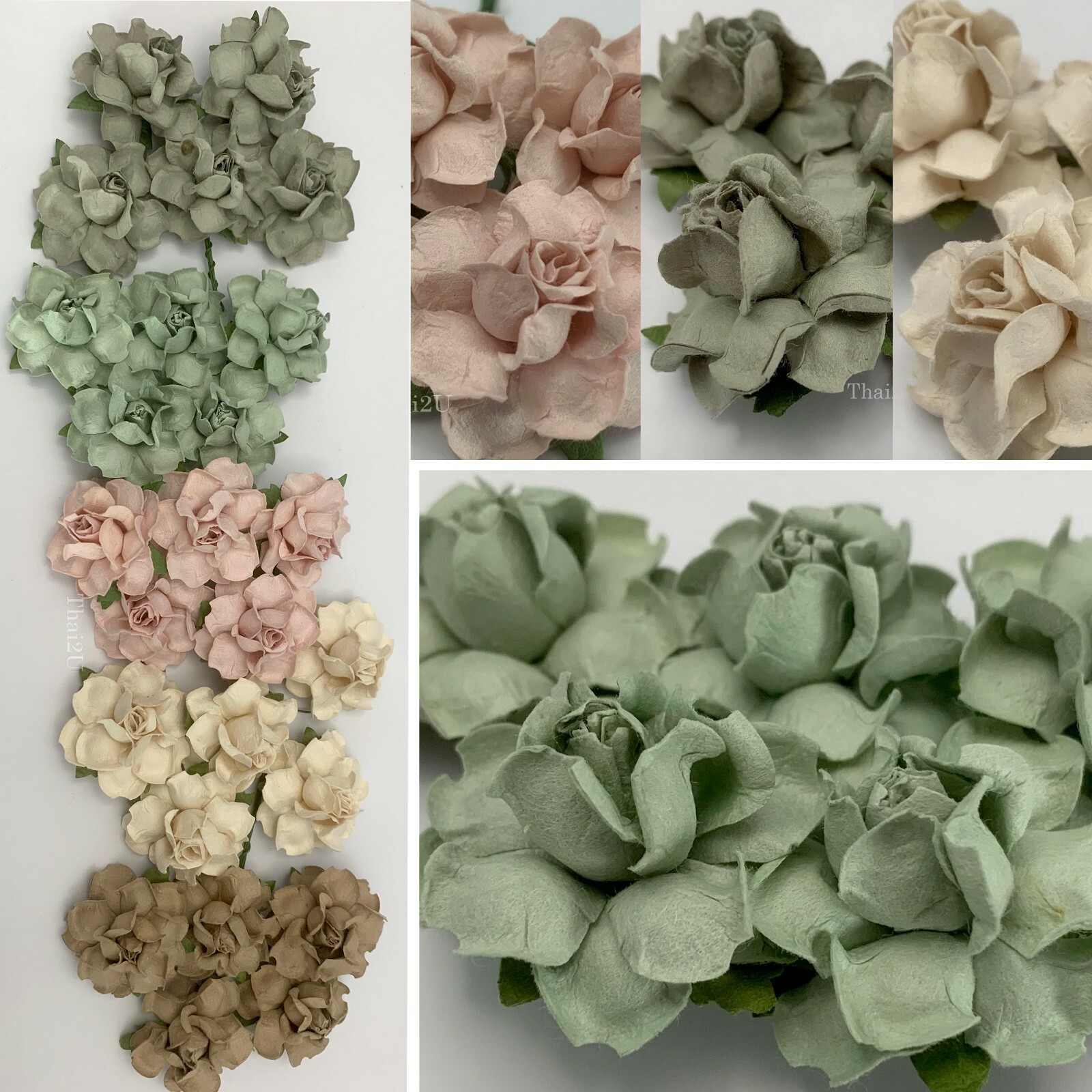 1-1/2″ or 3.75 cm Mixed Colors Paper Flower Wedding Scrapbook Rose (R21/5N-A3)