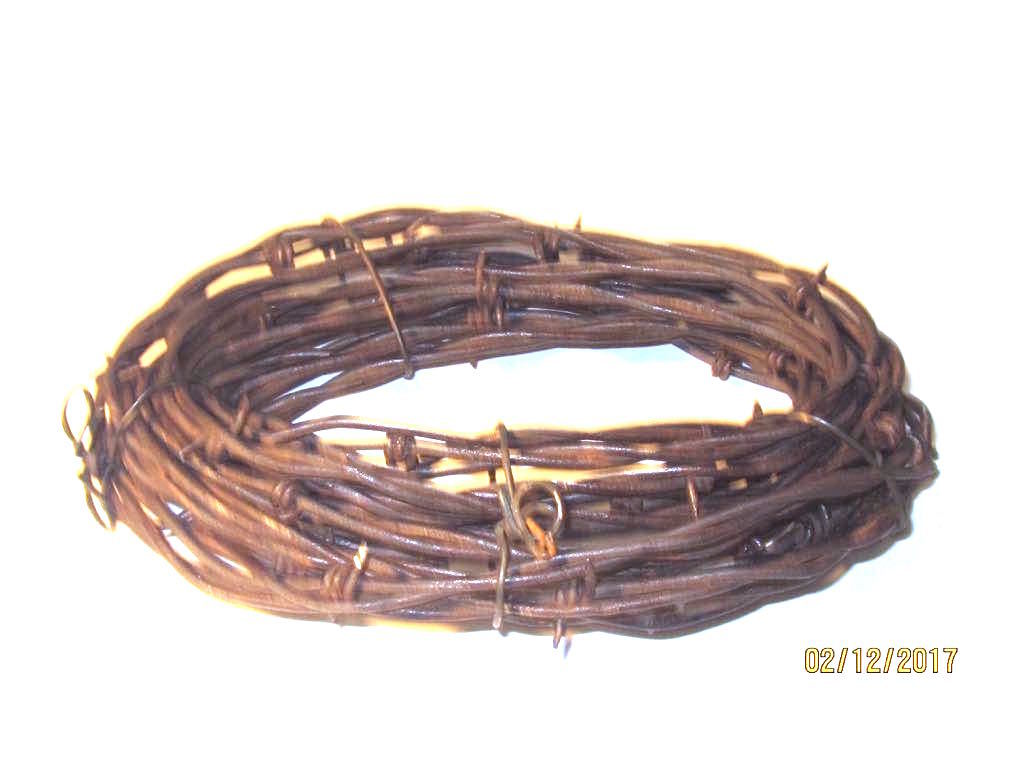 Rusty Barbed Wire Cowboy Western Decor Craft Metal U-Choose Feet 2, 5, 10, 25