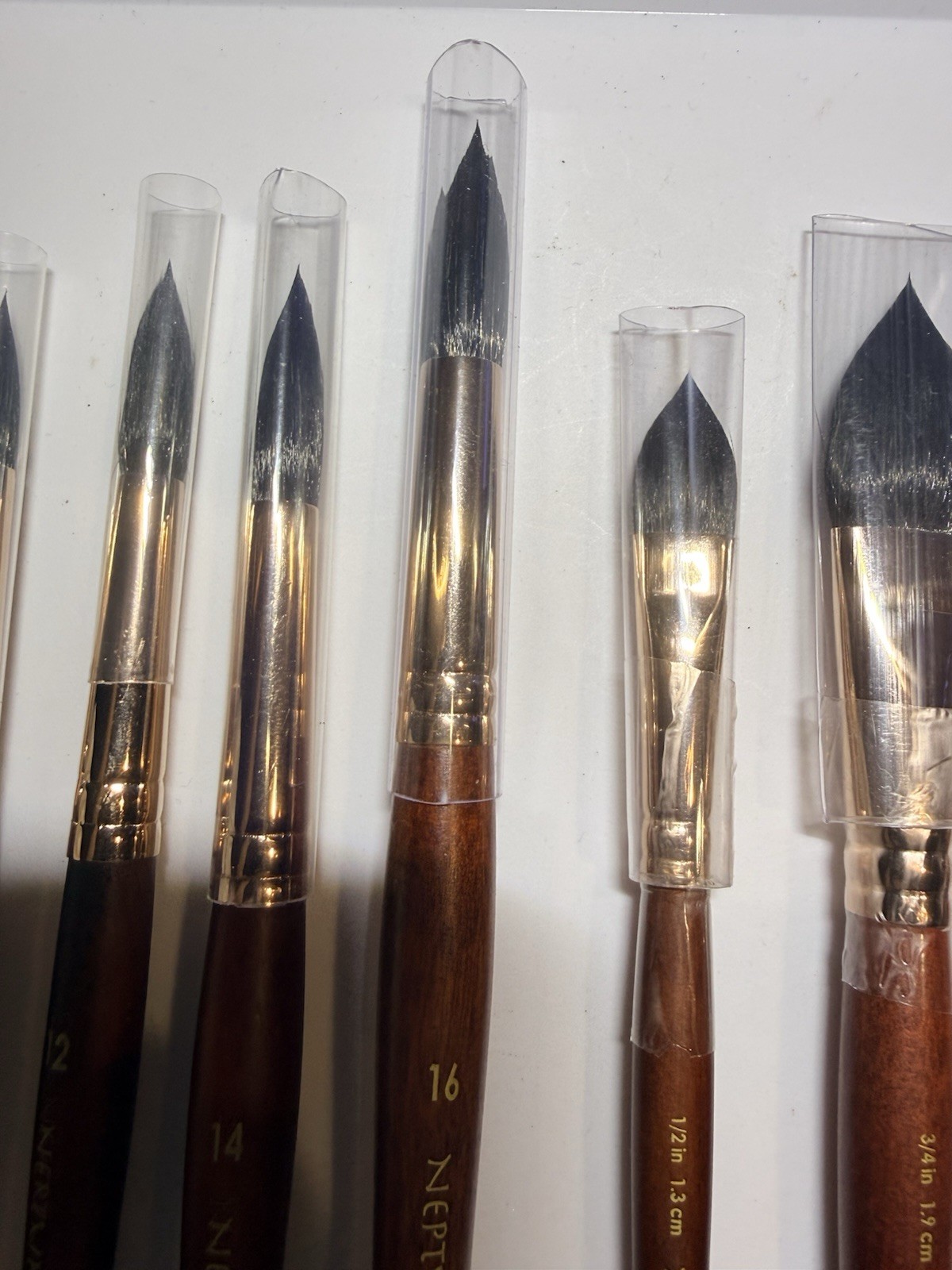 17 Piece Set of Princeton Neptune Artist Brushes Various Sizes
