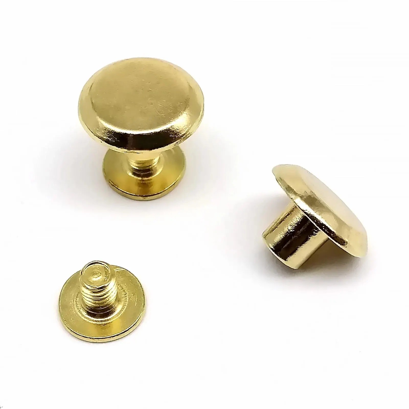 20PCS 10mm Chicago Screws Leather Rivets Studs for Belt Bag Wallet Repair