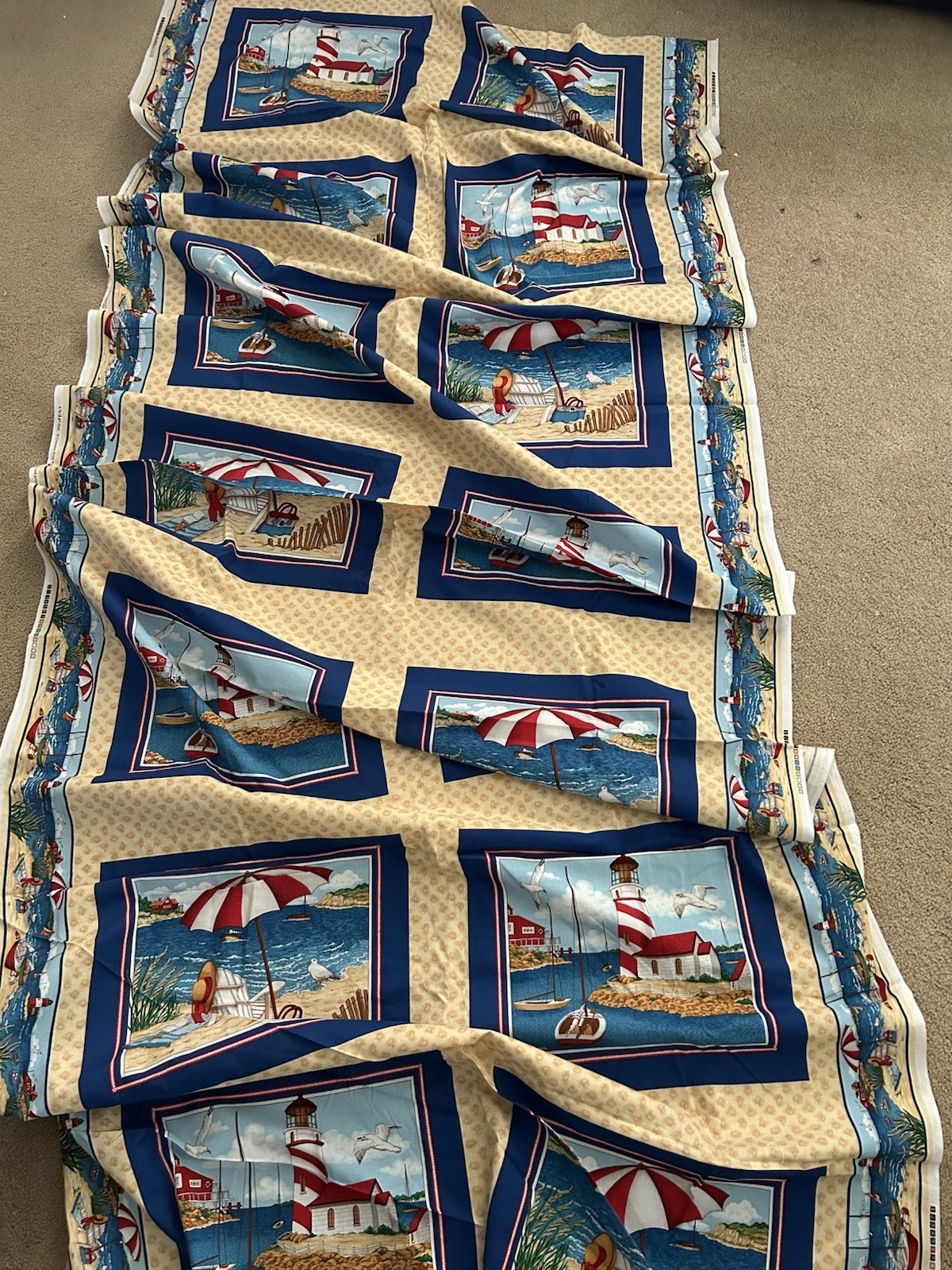 14 VIP Cranston Beach Days Pillow Quilt Fabric Panels Panels Border Design