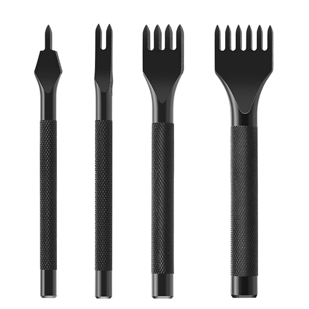 4X Leather Hole Punches Lacing Stitching Punche 1/2/4/6 Prong Leather Hole Tool