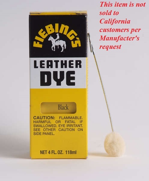 Fiebing’s Leather Dye w/ Applicator – ALL COLORS- 4 OZ |Not for CA Customers|