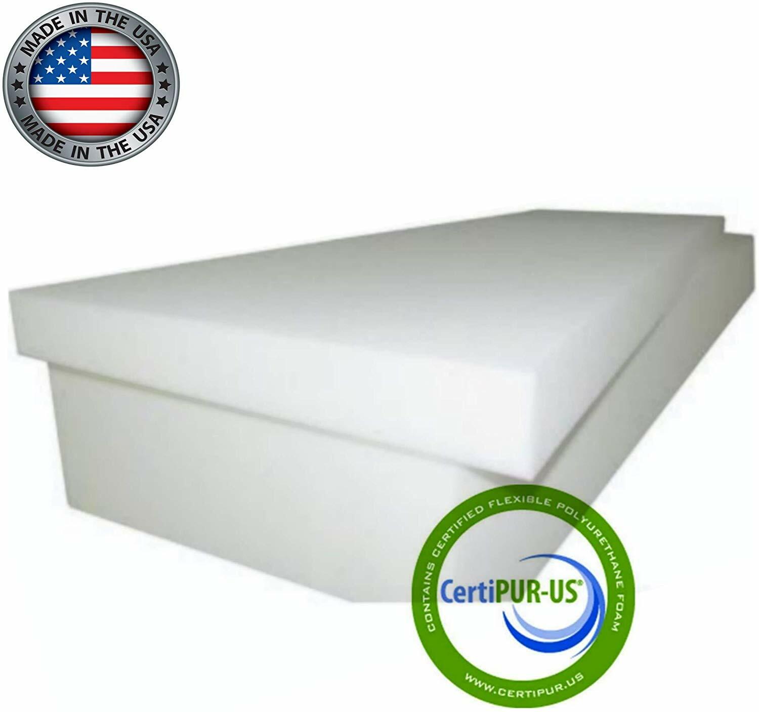 High Density Foam Seat Cushion 3″T x 22″W x 80″L 46ILD “FIRM” Upholstery Foam