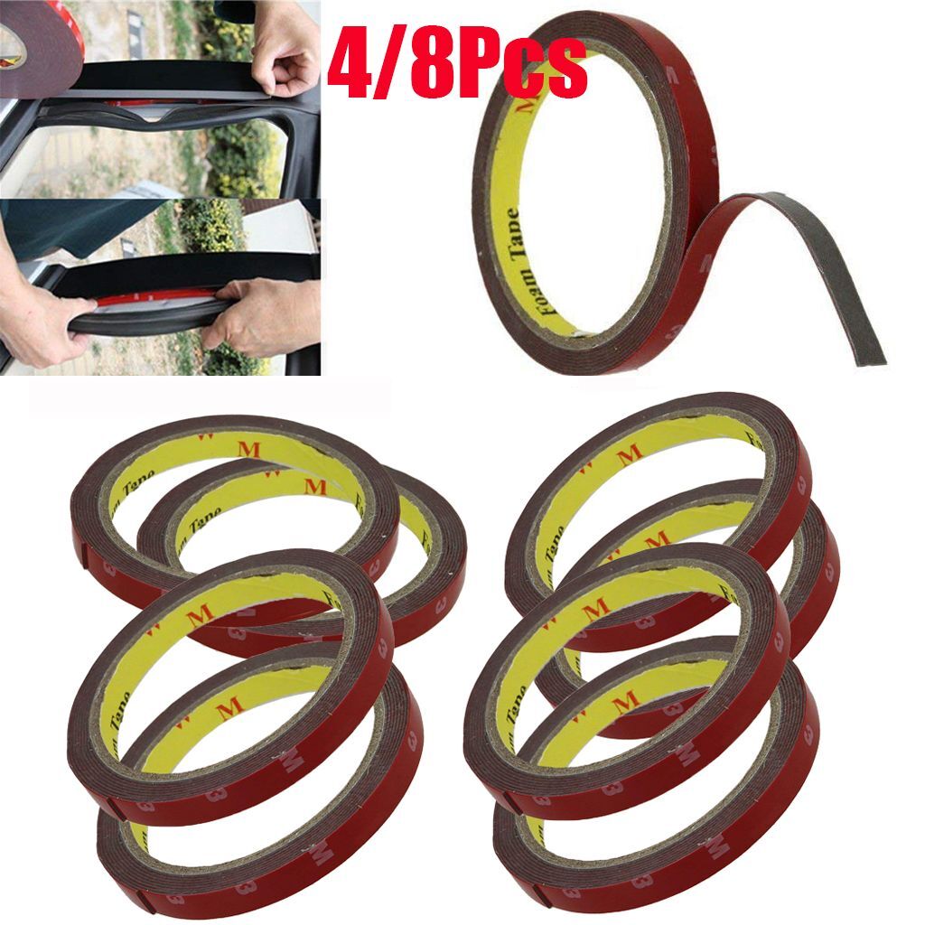 4/8X Auto Tape Acrylic Foam Double Sided Mounting Adhesive 3mx10mm Truck Car