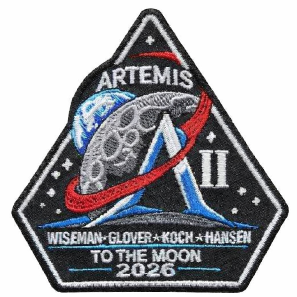 Nasa Space Artemis 2 Mission to the Moon iron on 3.5 inches