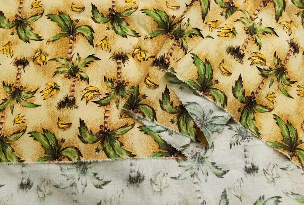 43” Wide By Yard Banana Trees Cotton Crafts Fabric DIY