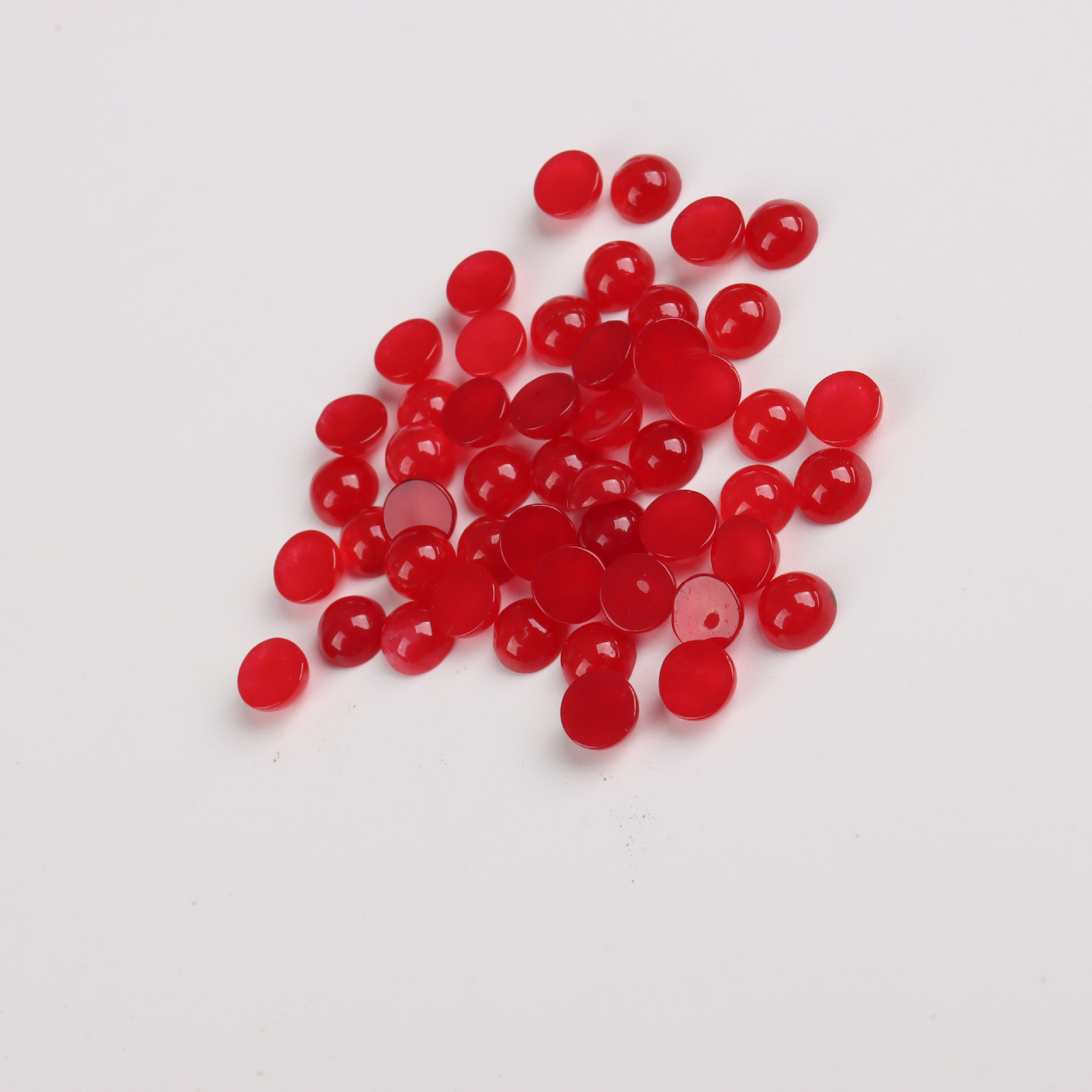 100pcs 6mm Round CAB CABOCHON Natural Red Stone Round Stone Beads No Holes