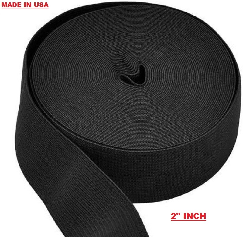 Elastic 1″, 1.5″ , 2″ inch Wide 50 yard High quality MADE IN USA FREE SHIPPING