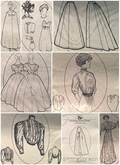1909 Coat Suit, Split Skirt, Day Dress, Civil War Ball Gown Rocking Horse Farm