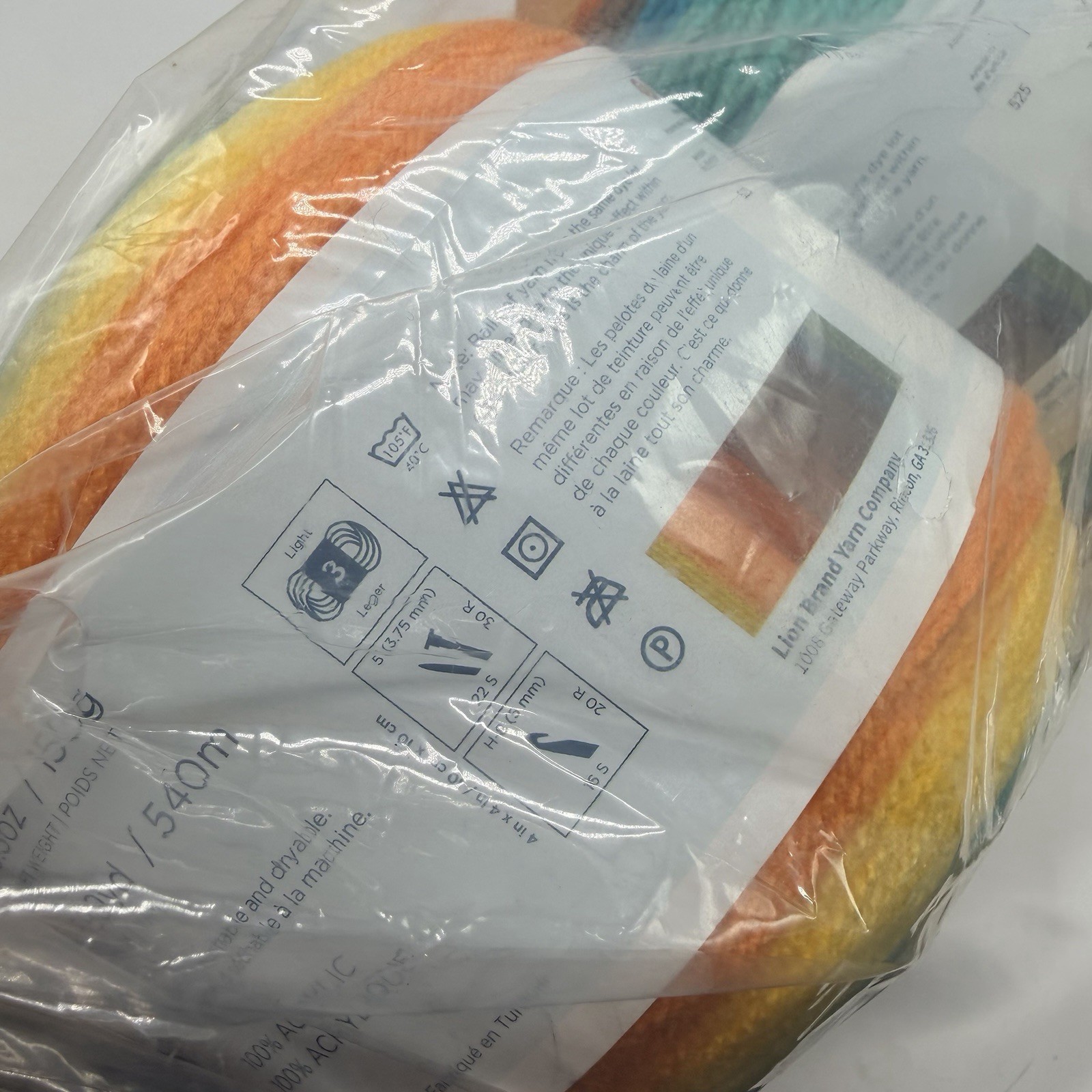 Lion Brand Mandala Yarn Lot 3 ThunderBird #207AG 590yd 100% Acrylic NEW Y9