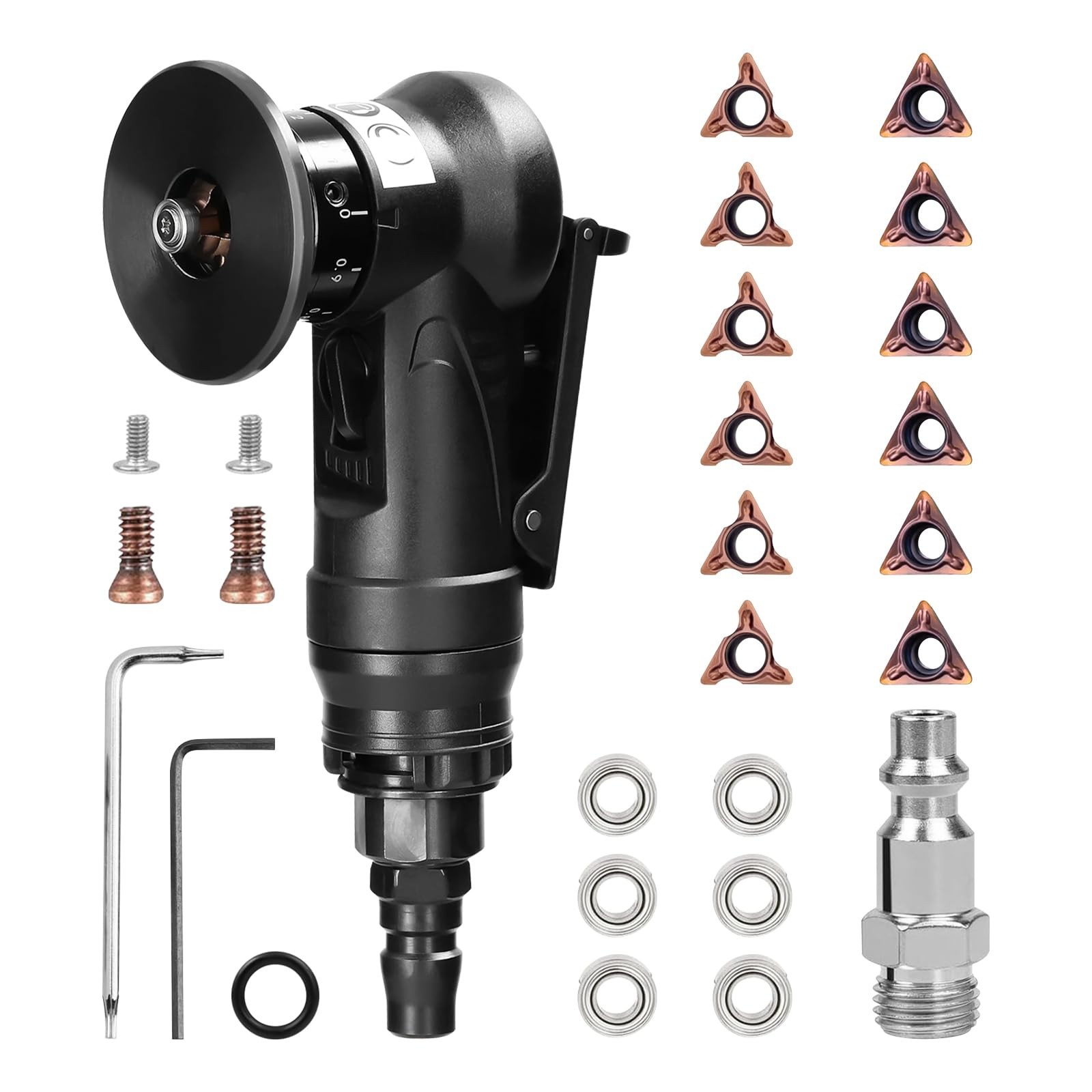 Pneumatic Chamfering Tool Handheld, Mini Air-Powered C&r Angle Blades