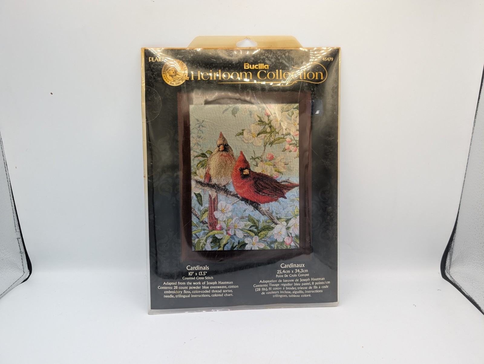 Counted Cross Stitch Kit BUCILLA Heirloom Collection CARDINALS 45479 Discontinue