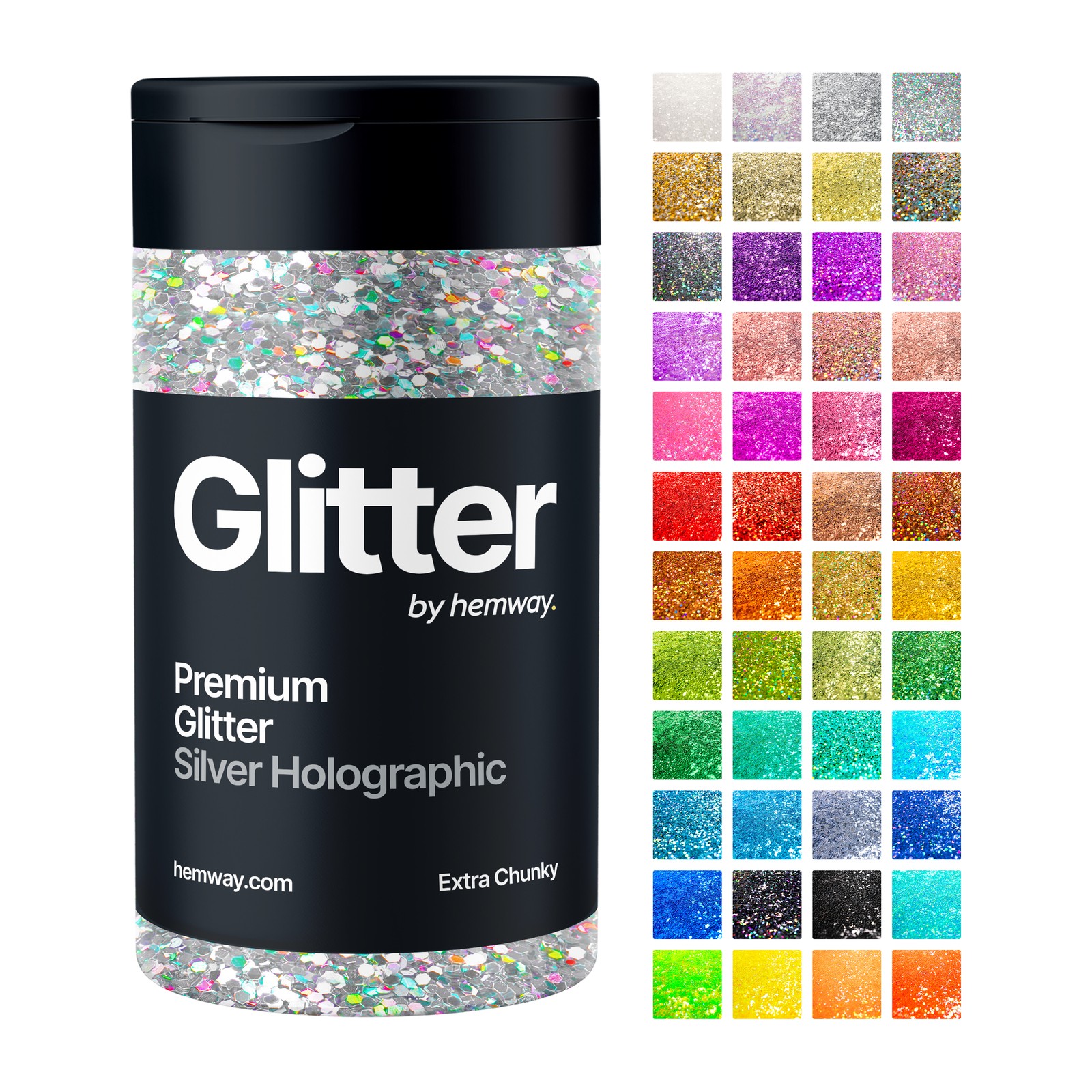 Hemway Glitter Shaker – Extra Chunky 115g/4.1oz Glitter for Arts & Crafts