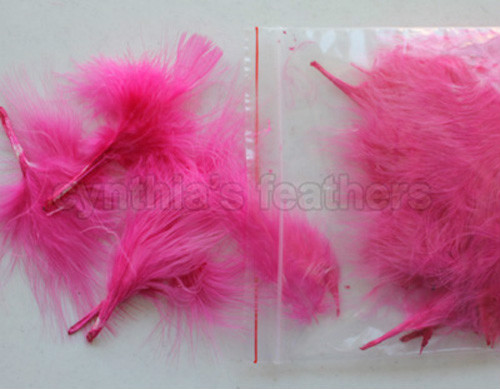 8g (1/4Oz+) Mauve Pink 1~3″ Turkey Marabou Feathers for crafting, 50-70 counts