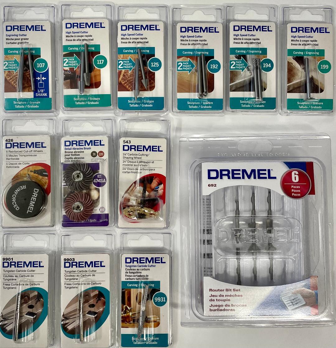 Dremel Cutter Abrasive Brush Wheel Sander Mandrel Router Bit Set ~ YOU Choose!