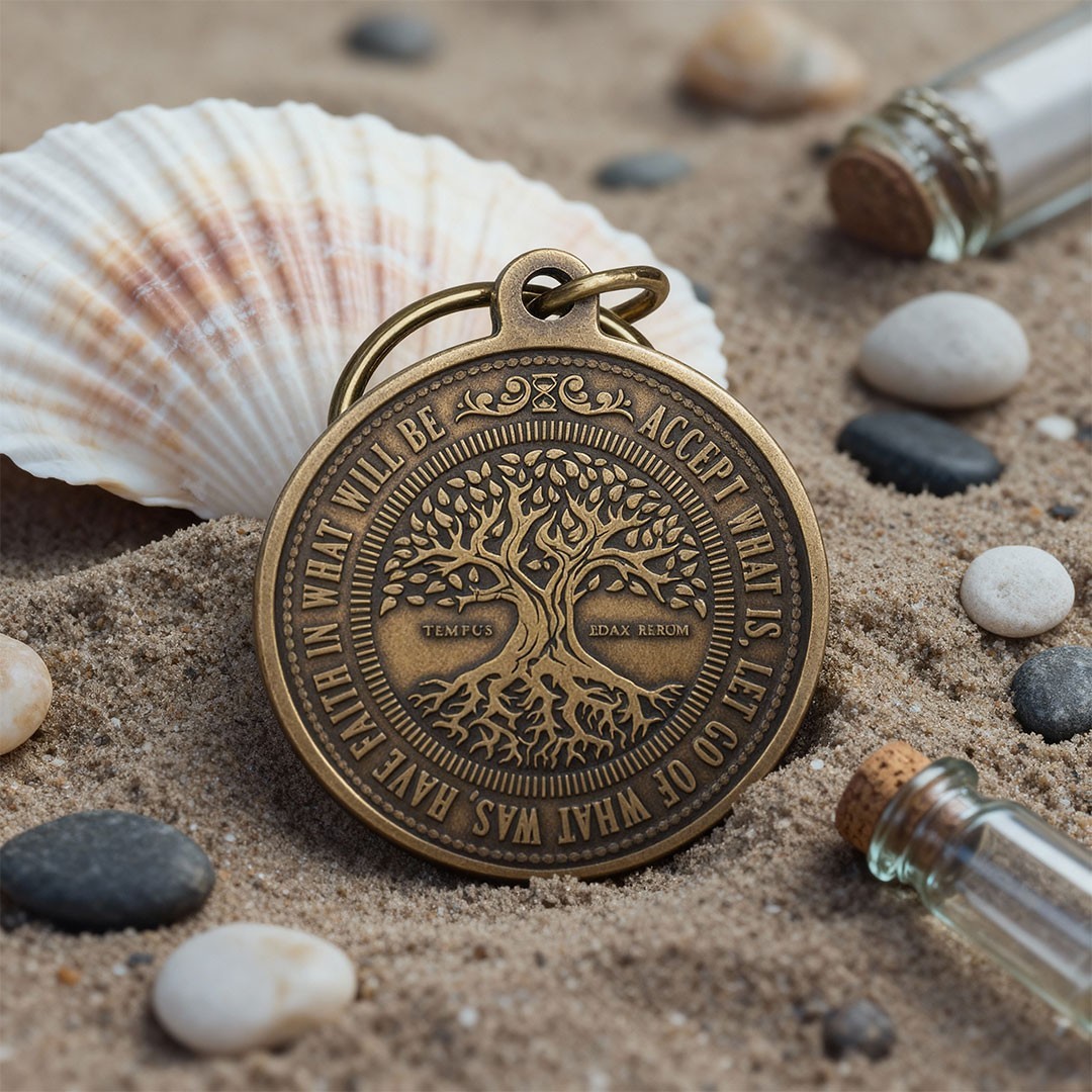 This Too Shall Pass Key Tag | Motivational Encouragement Gift Medallion