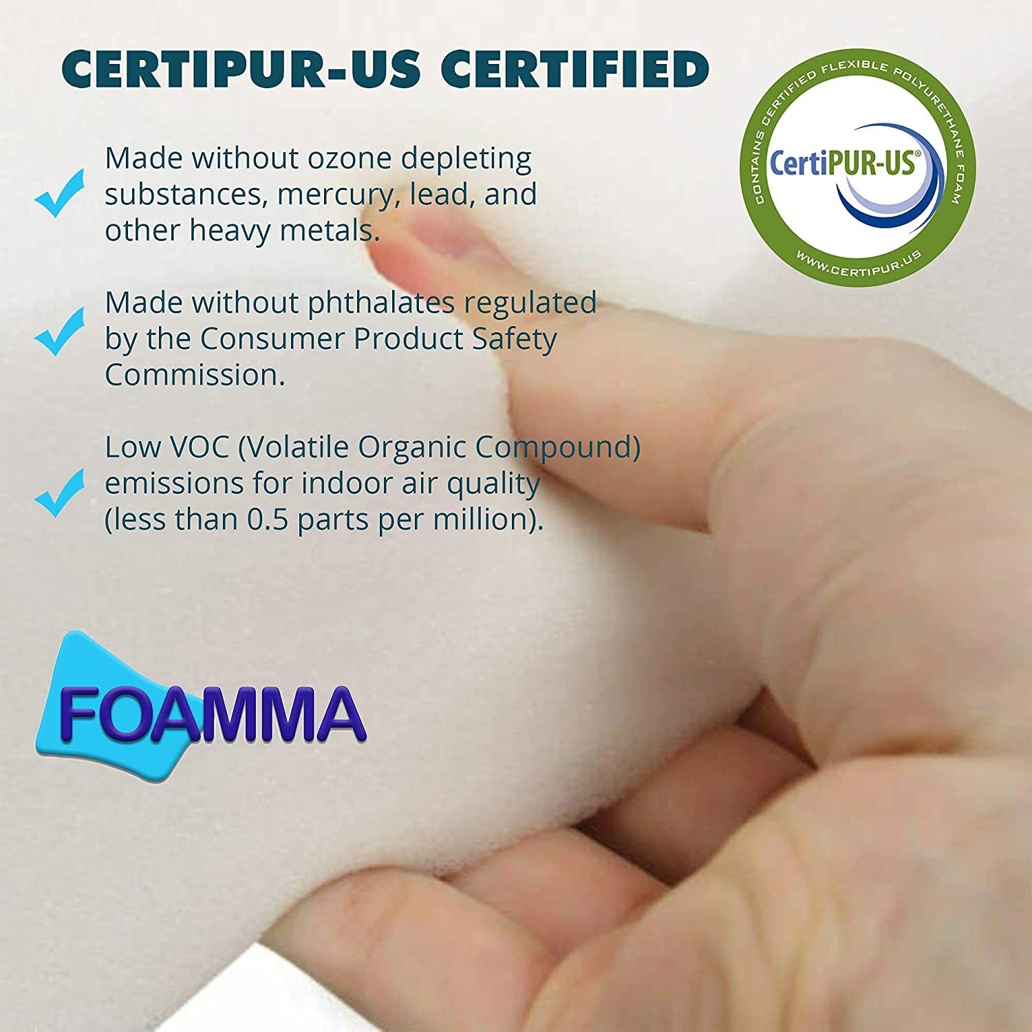 Foamma 4 X 28 X 28 Upholstery Foam Medium Firm Soft Support Chair Cushion
