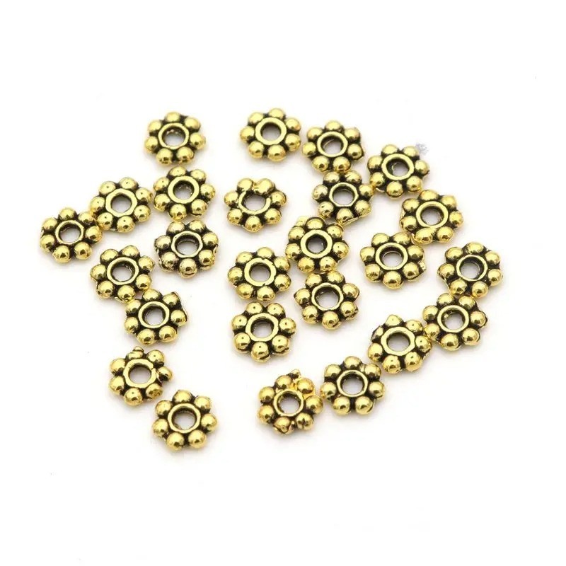 1000 Tibetan Gold Loose Spacer Bracelet Charms Necklace Beads DIY Jewelry Making