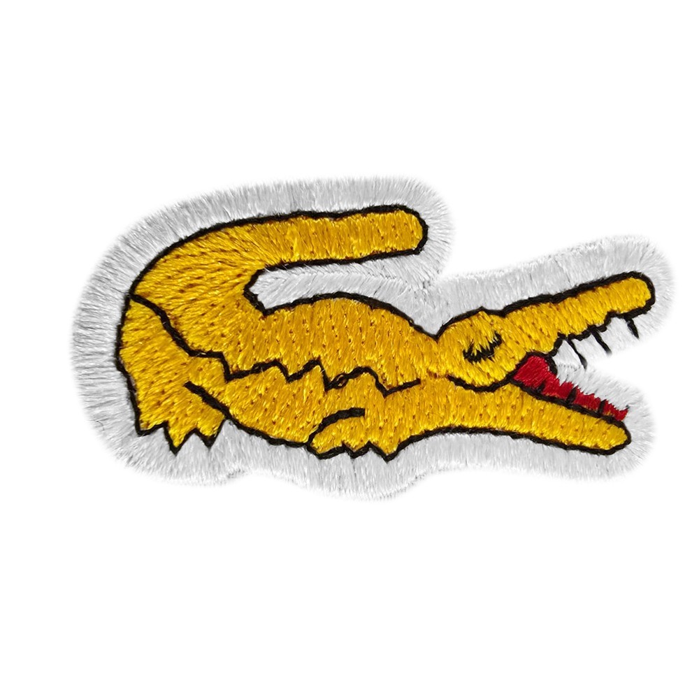 Crocodile Embroidered Patch Set Iron-On Sew-On Alligator Logo Badge Applique