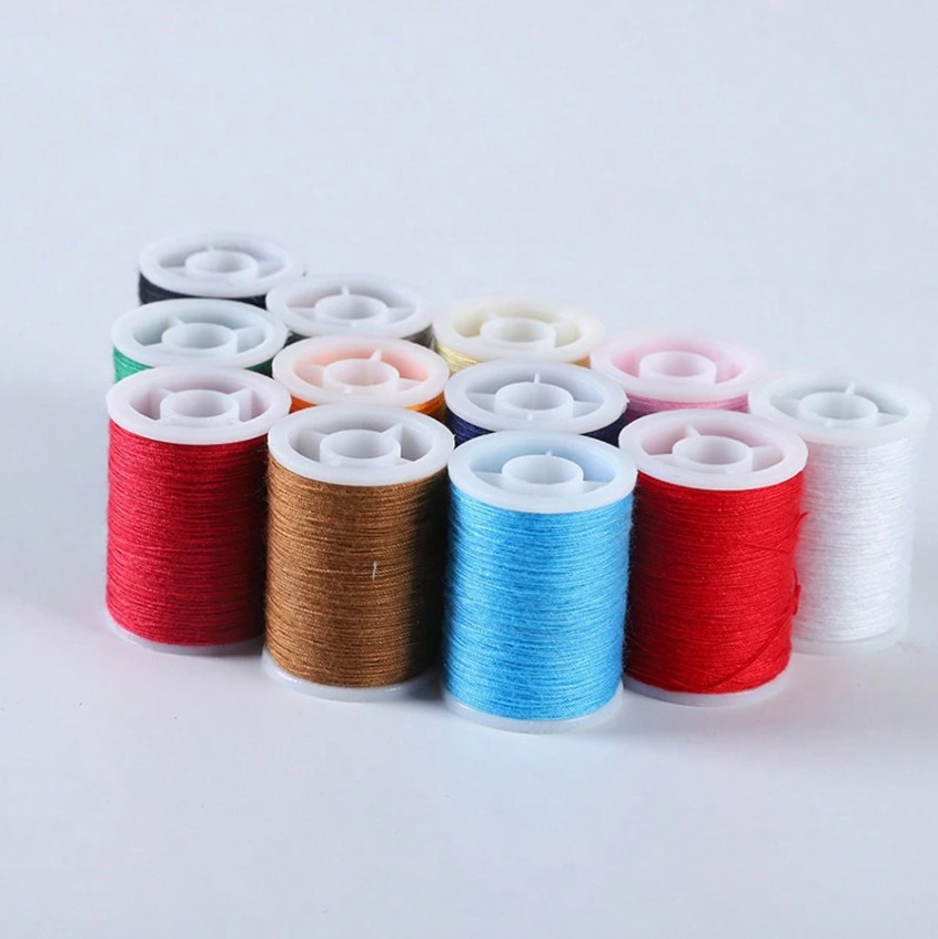 15X Assorted Color Polyester Strong Sewing Thread Spool Set For Sewing Stitching