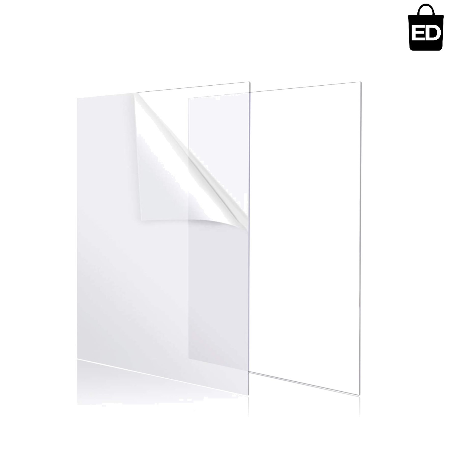 Multipurpose Transparent Acrylic Sheets – Perfect for Crafts & Displays (2 Pack)